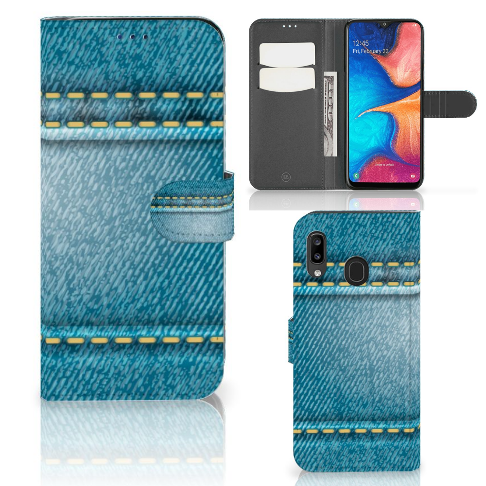 Samsung Galaxy A30 Wallet Case met Pasjes Jeans