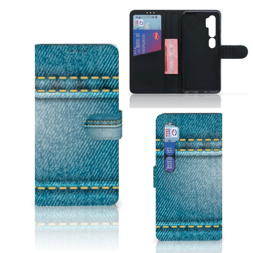 Xiaomi Mi Note 10 Pro Wallet Case met Pasjes Jeans
