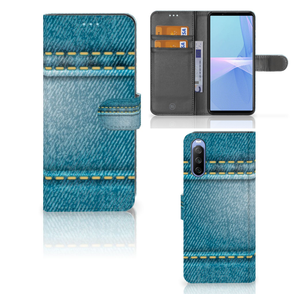 Sony Xperia 10 III Wallet Case met Pasjes Jeans