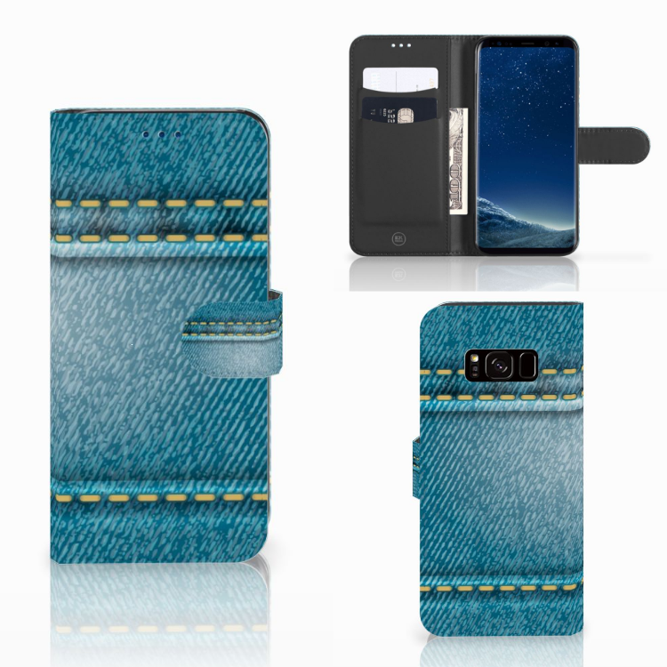 Samsung Galaxy S8 Wallet Case met Pasjes Jeans