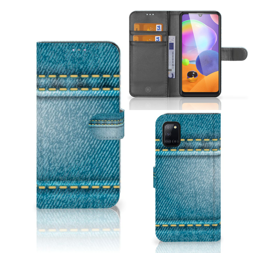Samsung Galaxy A31 Wallet Case met Pasjes Jeans