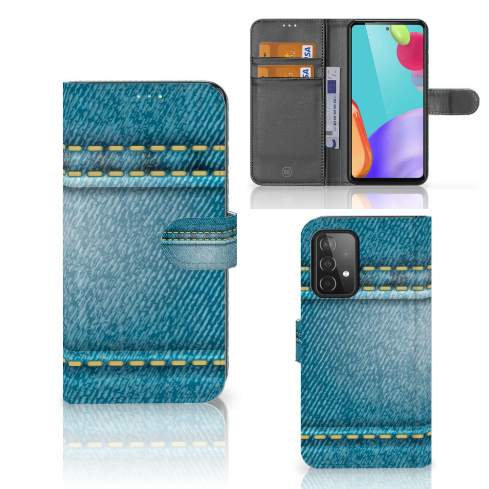 Samsung Galaxy A52 Wallet Case met Pasjes Jeans