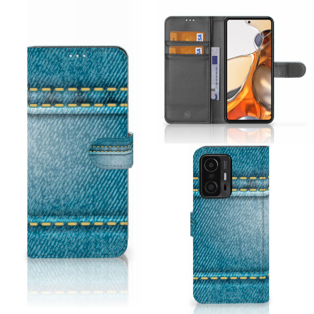 Xiaomi 11T | 11T Pro Wallet Case met Pasjes Jeans