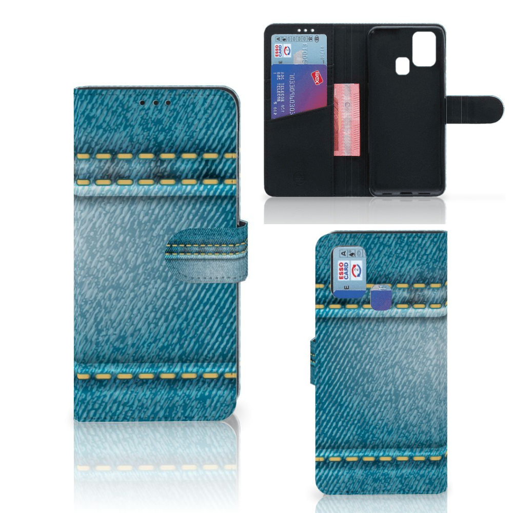 Samsung Galaxy M31 Wallet Case met Pasjes Jeans
