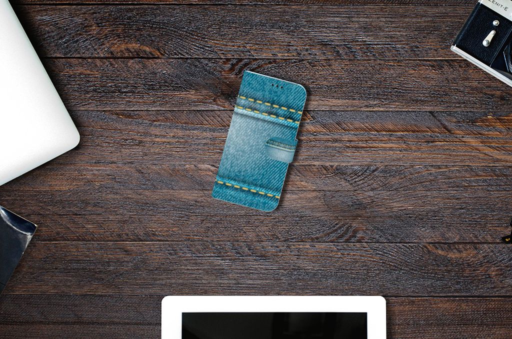 Samsung Galaxy A5 2017 Wallet Case met Pasjes Jeans