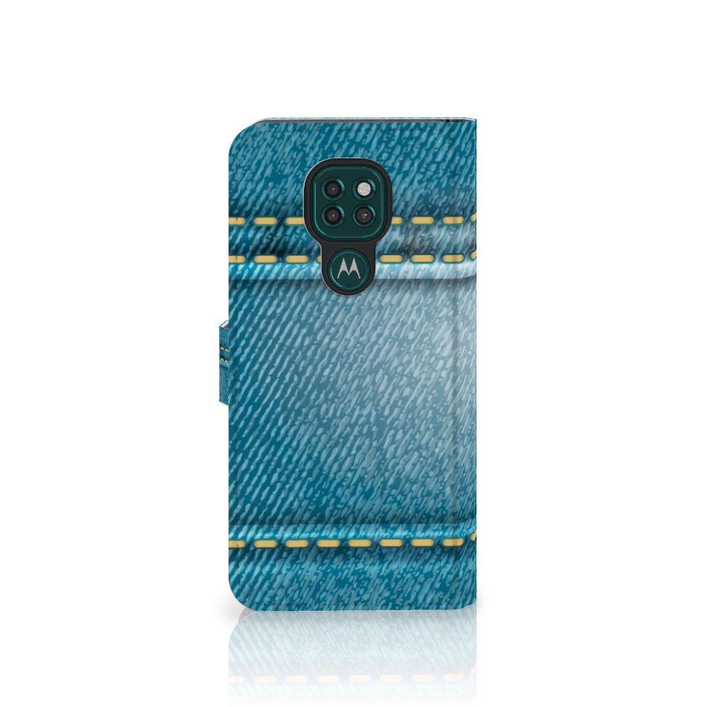 Motorola Moto G9 Play | E7 Plus Wallet Case met Pasjes Jeans