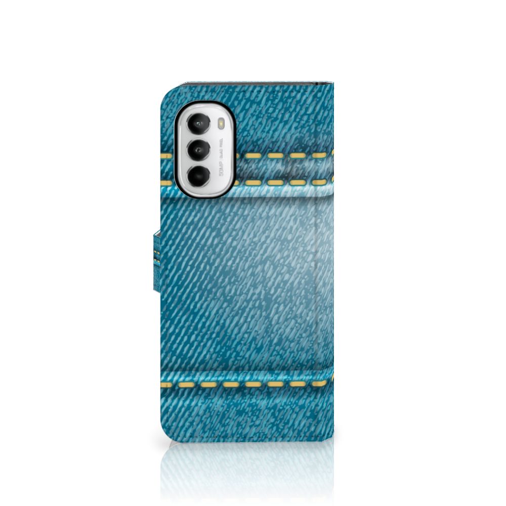 Motorola Moto G52 | Moto G82 Wallet Case met Pasjes Jeans