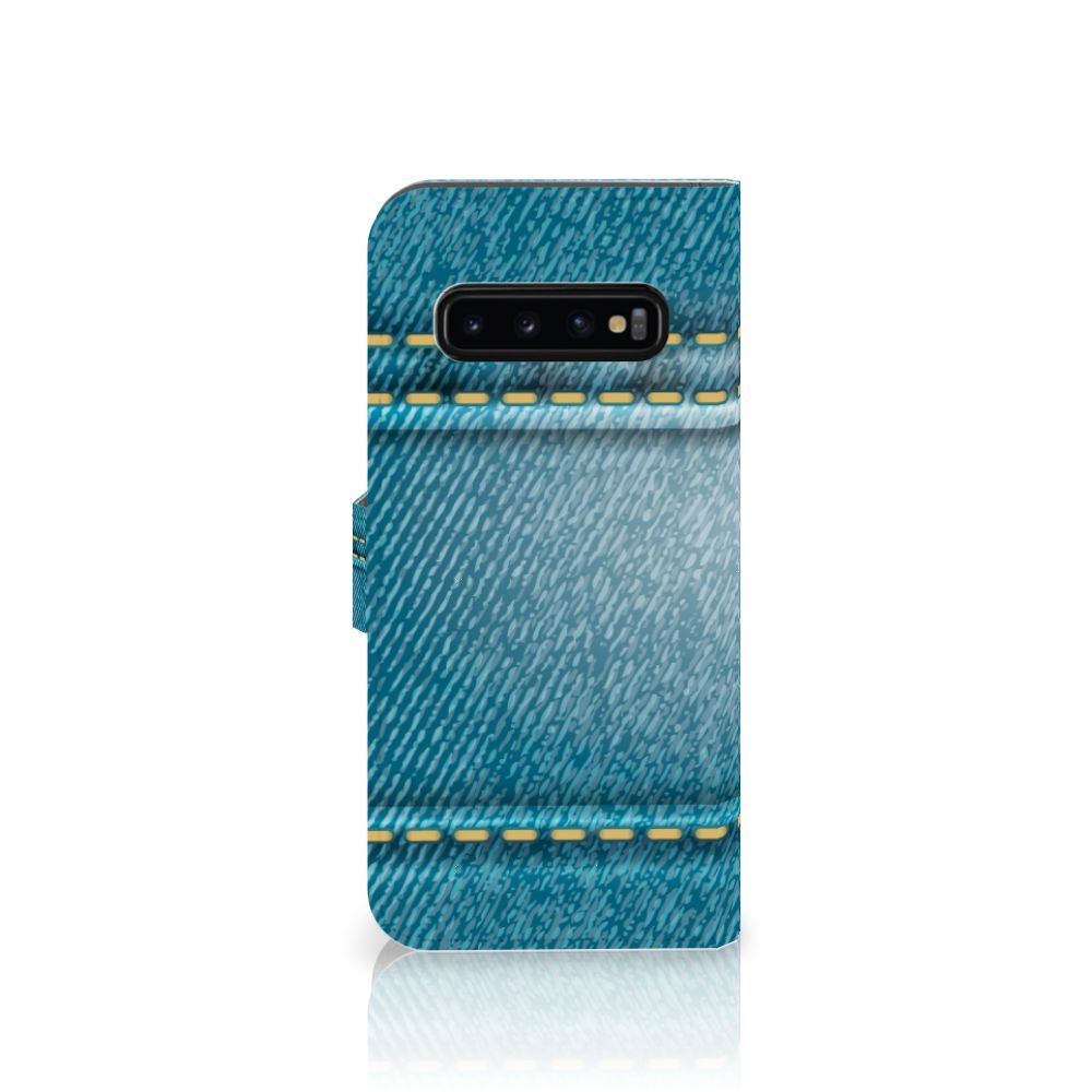 Samsung Galaxy S10 Plus Wallet Case met Pasjes Jeans
