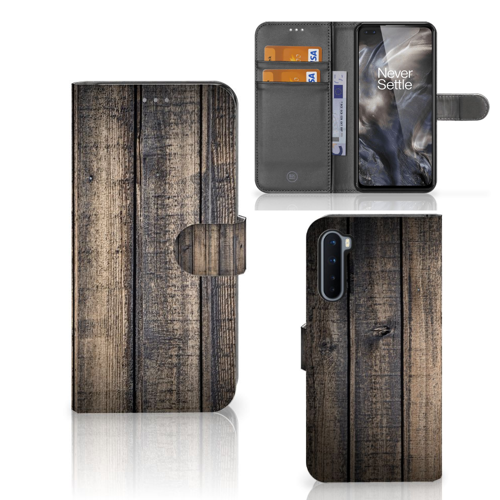 OnePlus Nord Book Style Case Steigerhout