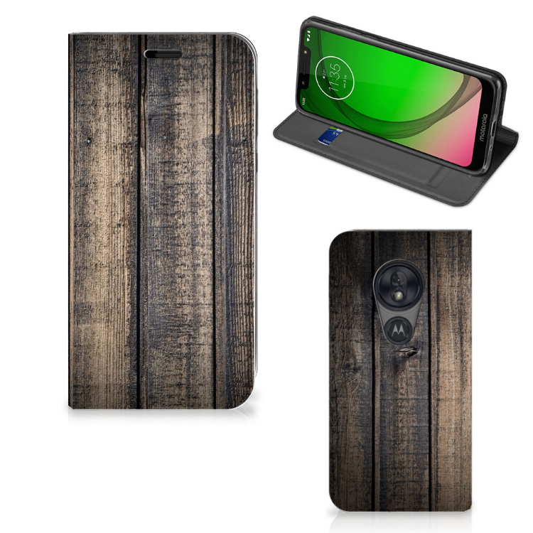 Motorola Moto G7 Play Book Wallet Case Steigerhout