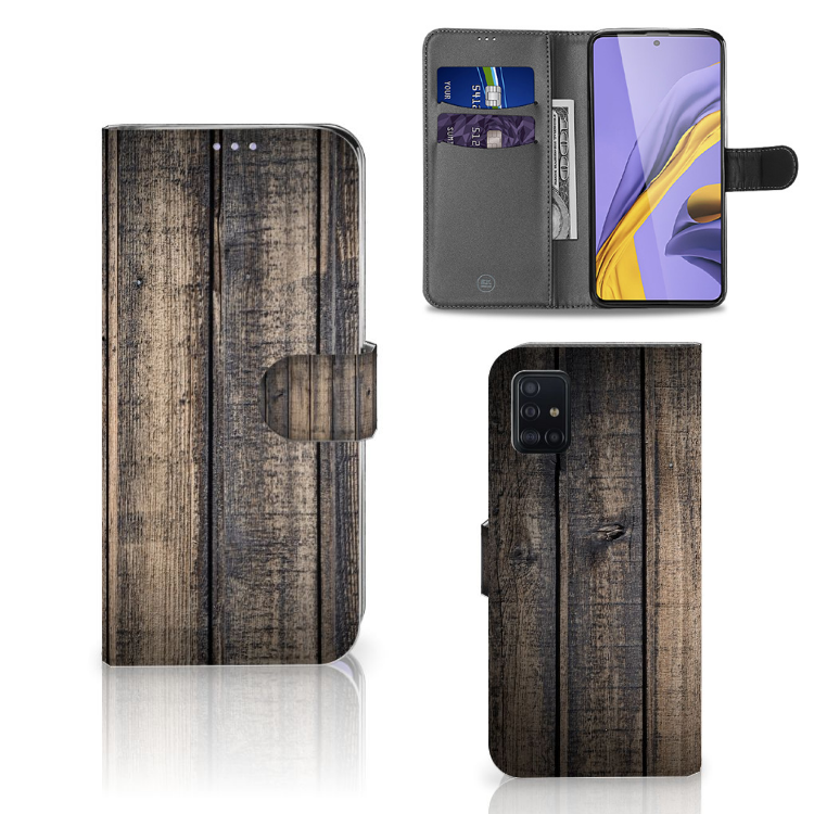 Samsung Galaxy A51 Book Style Case Steigerhout