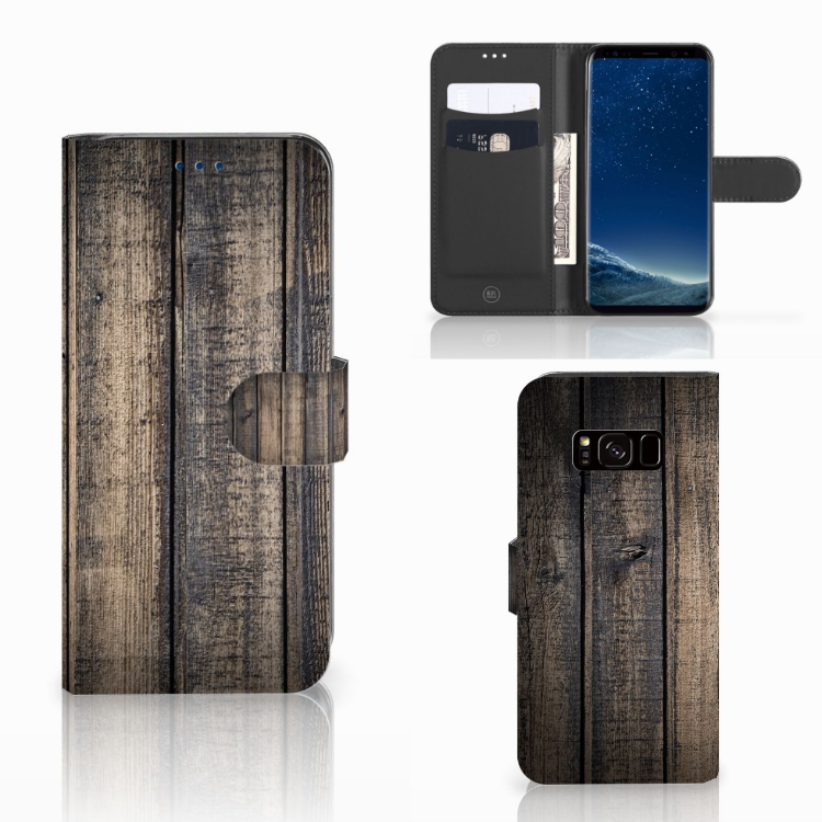 Samsung Galaxy S8 Book Style Case Steigerhout