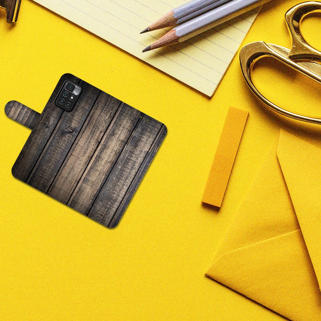 Xiaomi Redmi 10 Book Style Case Steigerhout