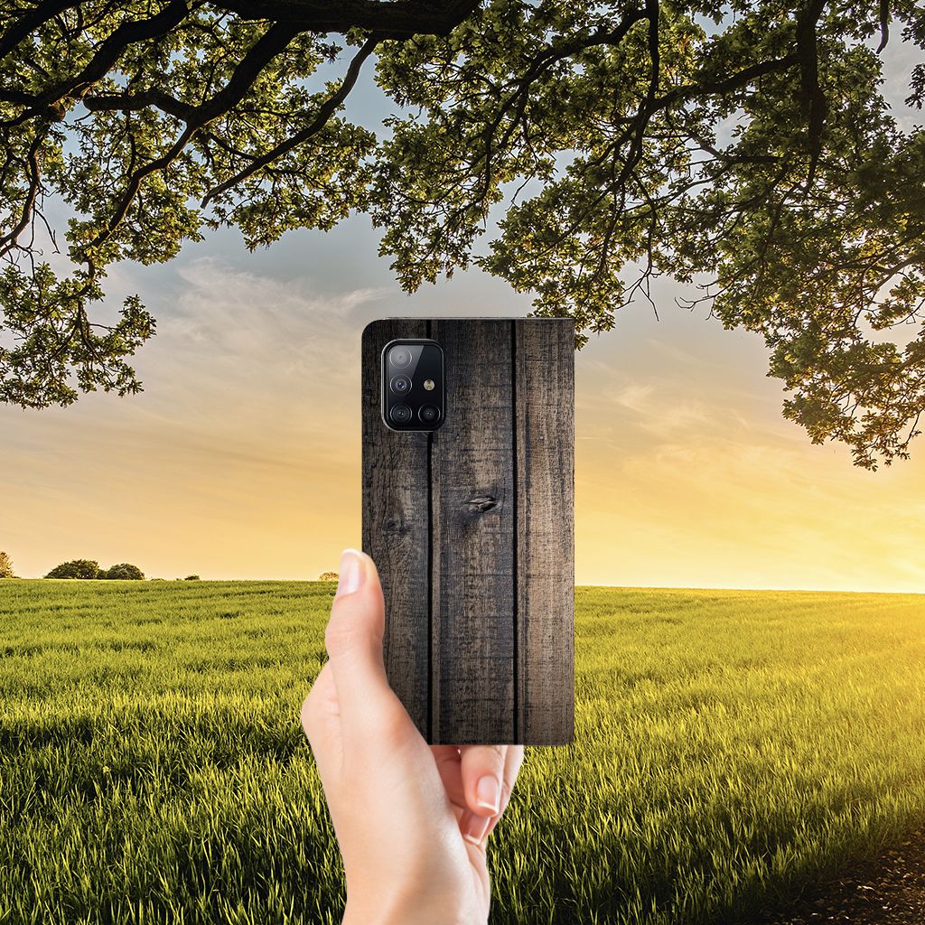 Samsung Galaxy A71 Book Wallet Case Steigerhout