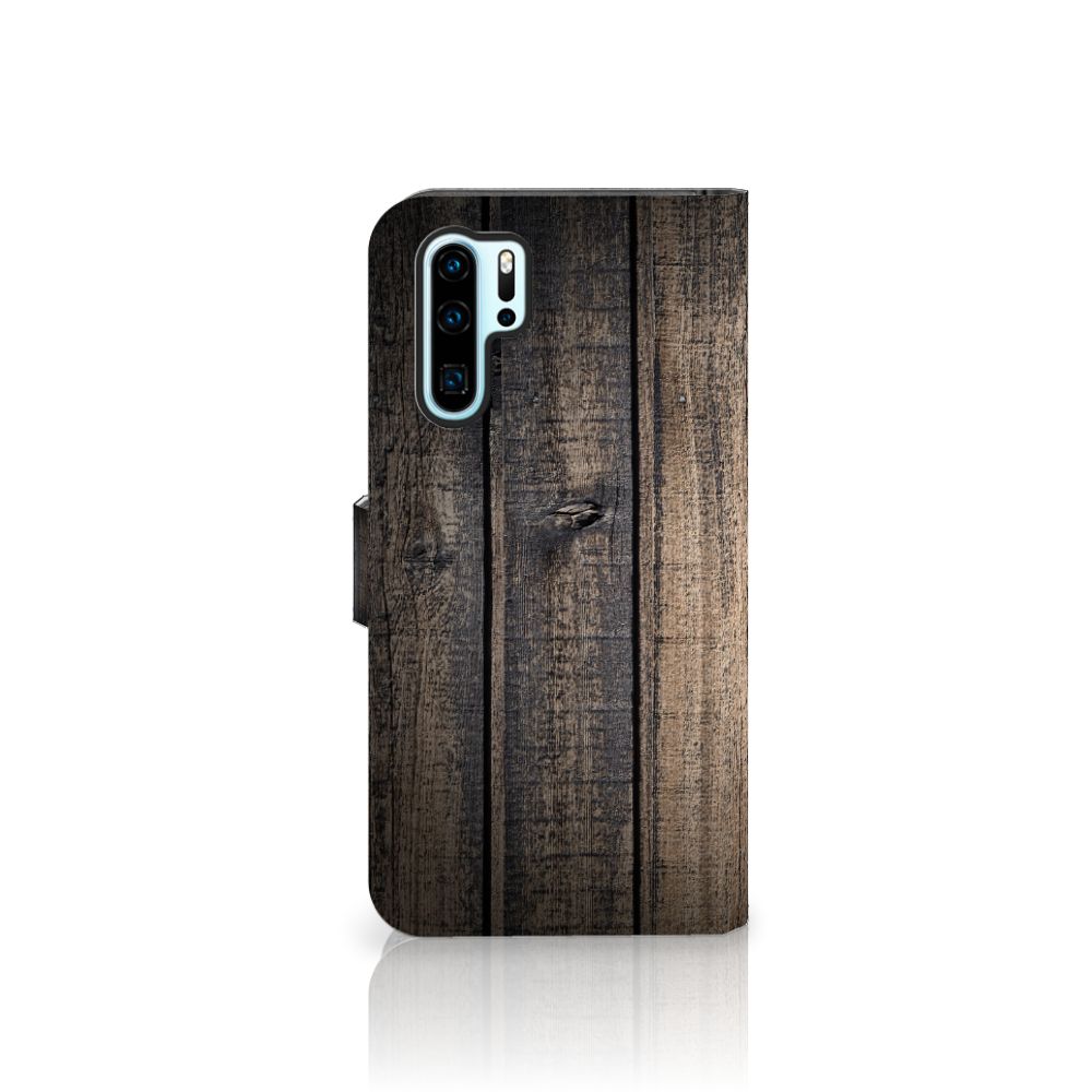 Huawei P30 Pro Book Style Case Steigerhout