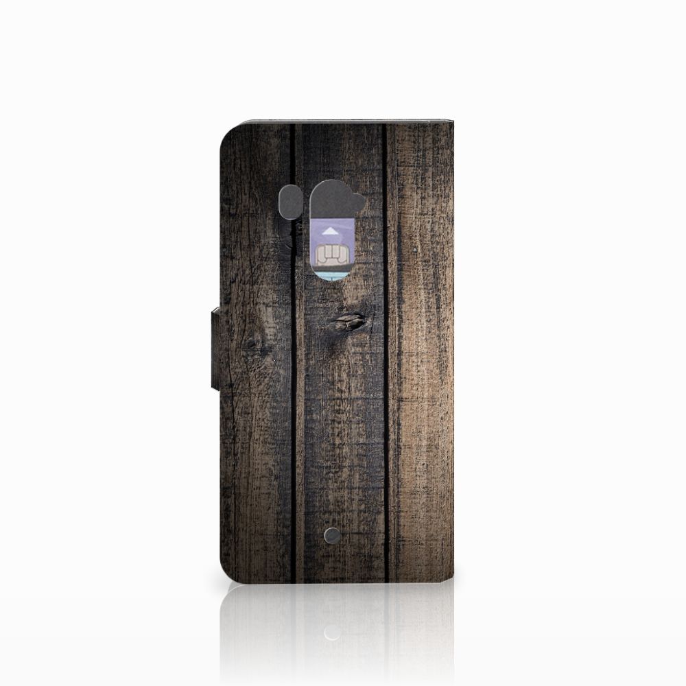 HTC U11 Plus Book Style Case Steigerhout