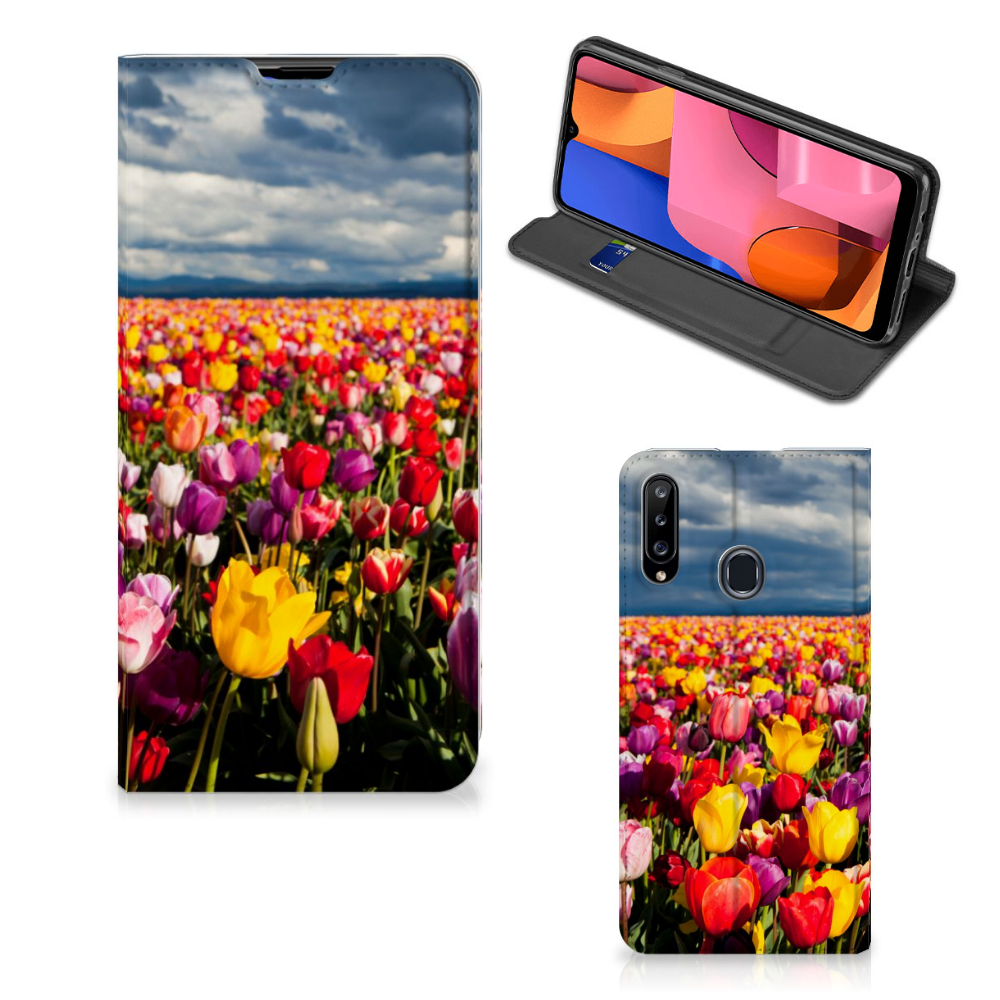 Samsung Galaxy A20s Smart Cover Tulpen