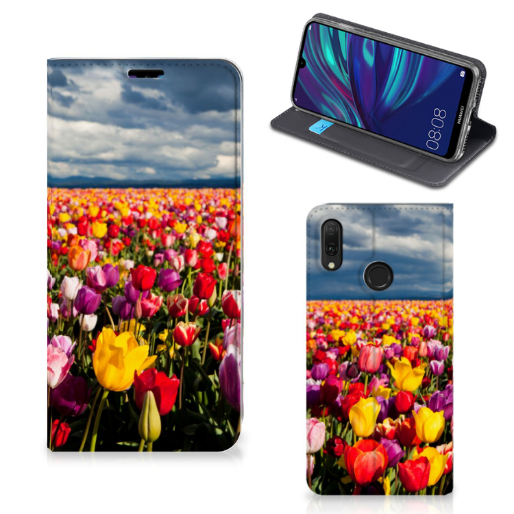 Huawei Y7 hoesje Y7 Pro (2019) Smart Cover Tulpen