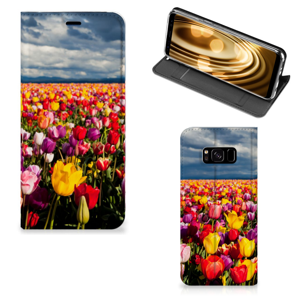 Samsung Galaxy S8 Uniek Standcase Hoesje Tulpen