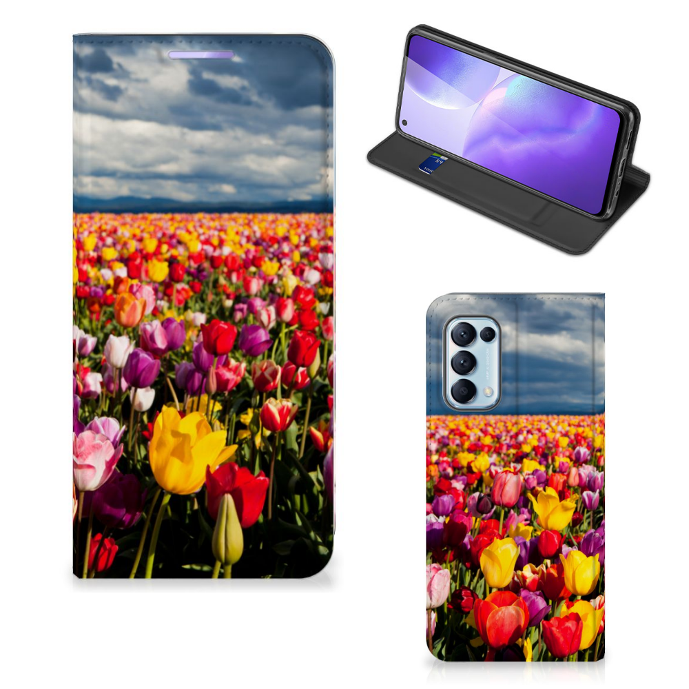 OPPO Find X3 Lite Smart Cover Tulpen