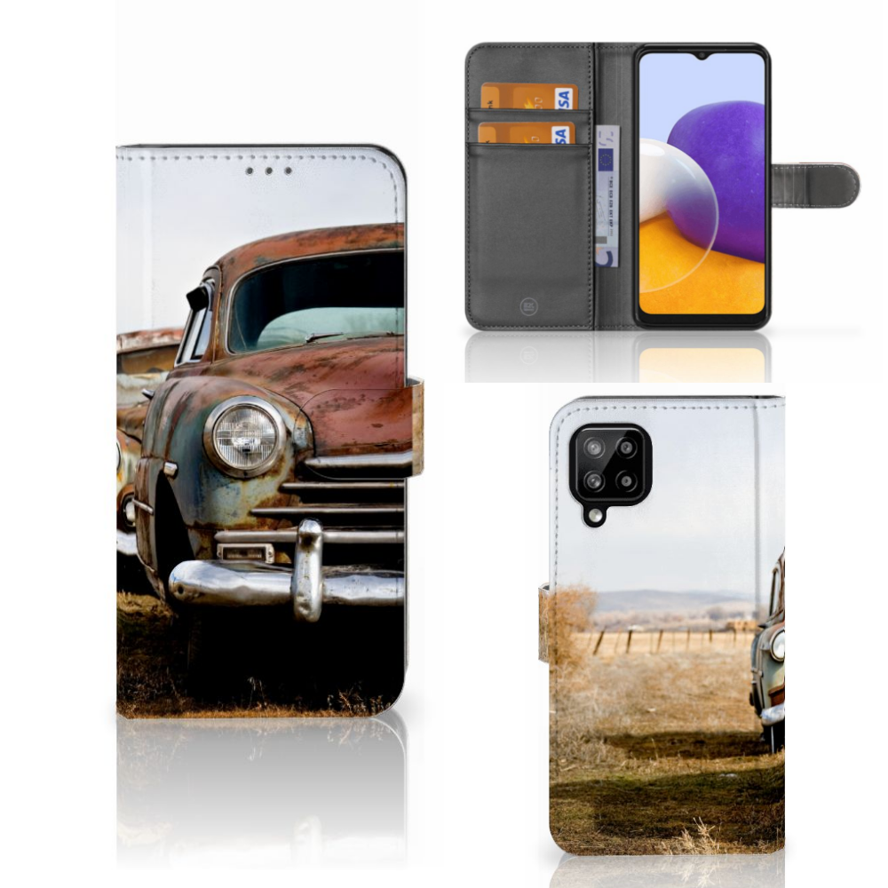 Samsung Galaxy A22 4G | M22 Telefoonhoesje met foto Vintage Auto