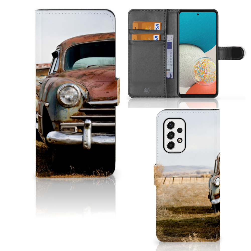 Samsung Galaxy A53 Telefoonhoesje met foto Vintage Auto