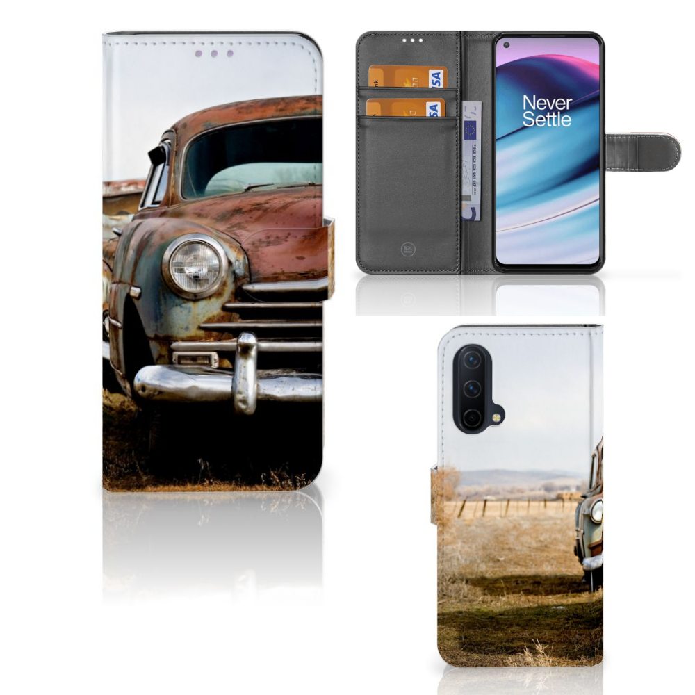 OnePlus Nord CE 5G Telefoonhoesje met foto Vintage Auto