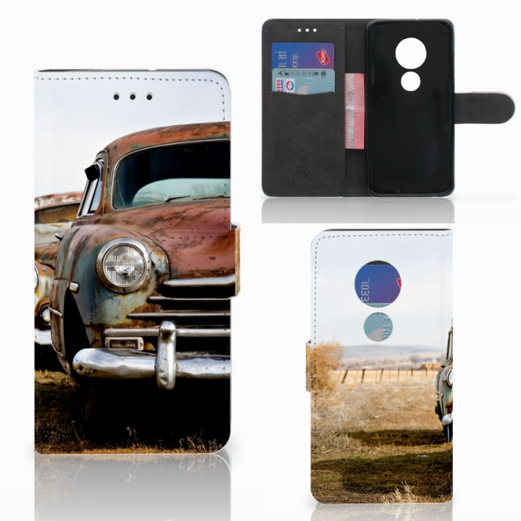 Motorola Moto G7 Play Telefoonhoesje met foto Vintage Auto