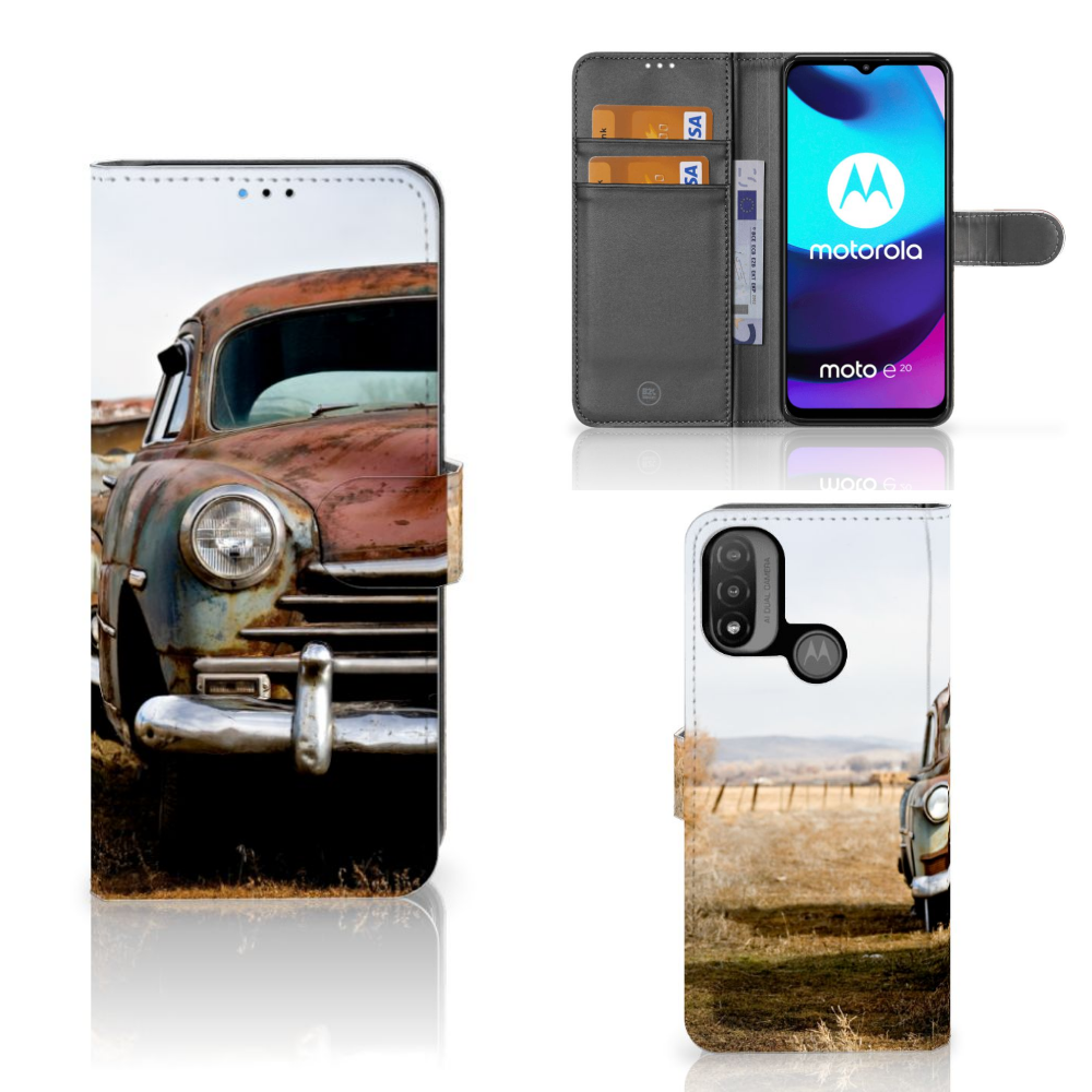 Motorola Moto E20 | E30 | E40 Telefoonhoesje met foto Vintage Auto