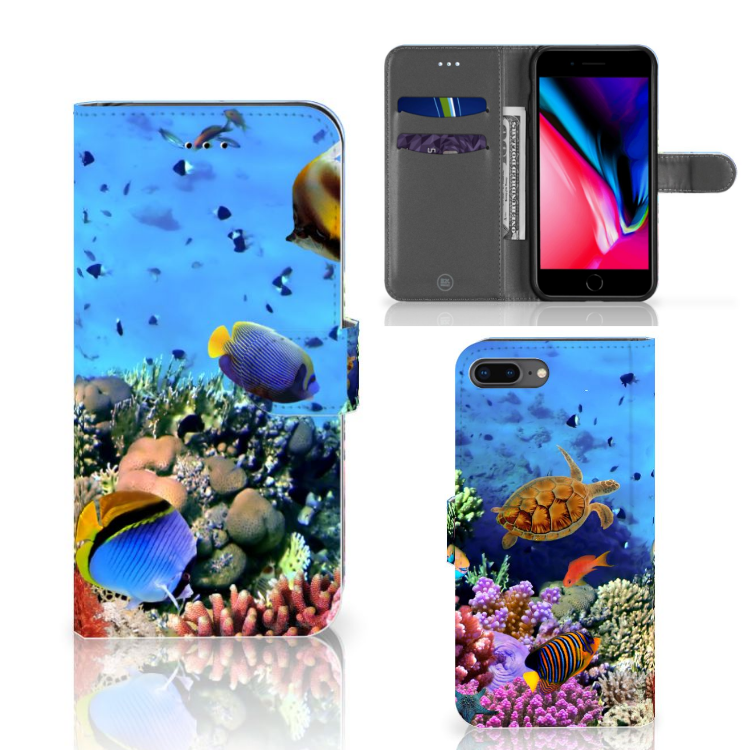 Apple iPhone 7 Plus | 8 Plus Telefoonhoesje met Pasjes Vissen