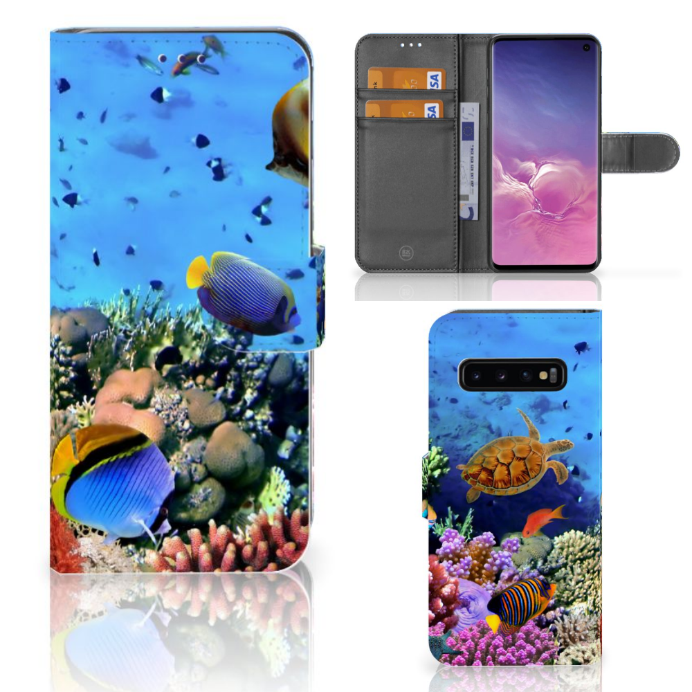 Samsung Galaxy S10 Telefoonhoesje met Pasjes Vissen