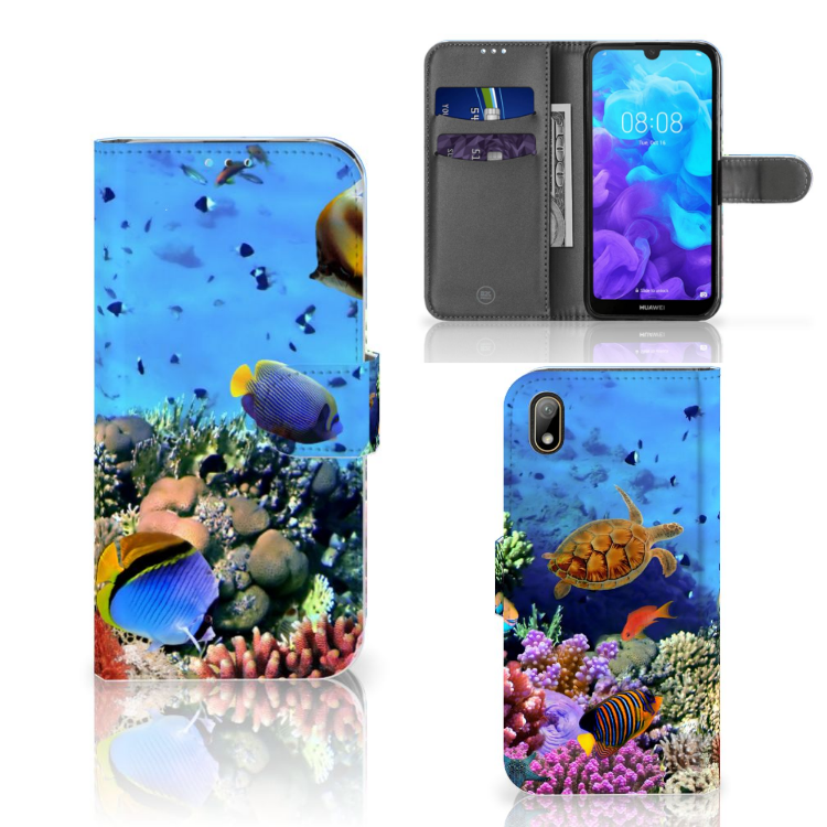 Huawei Y5 (2019) Telefoonhoesje met Pasjes Vissen