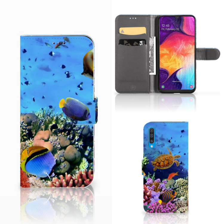 Samsung Galaxy A50 Telefoonhoesje met Pasjes Vissen