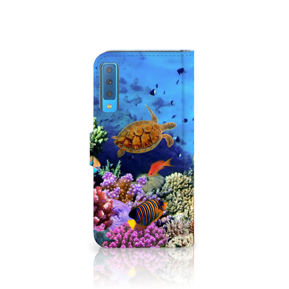 Samsung Galaxy A7 (2018) Telefoonhoesje met Pasjes Vissen