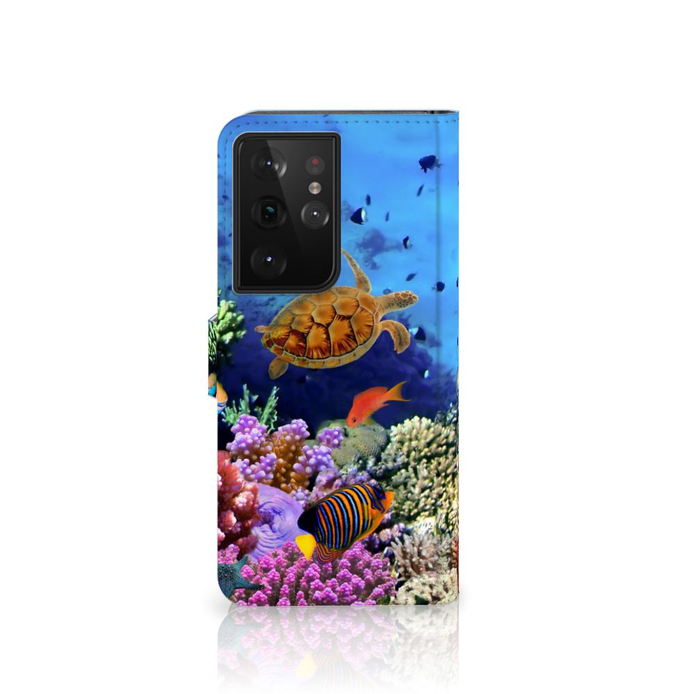 Samsung Galaxy S21 Ultra Telefoonhoesje met Pasjes Vissen