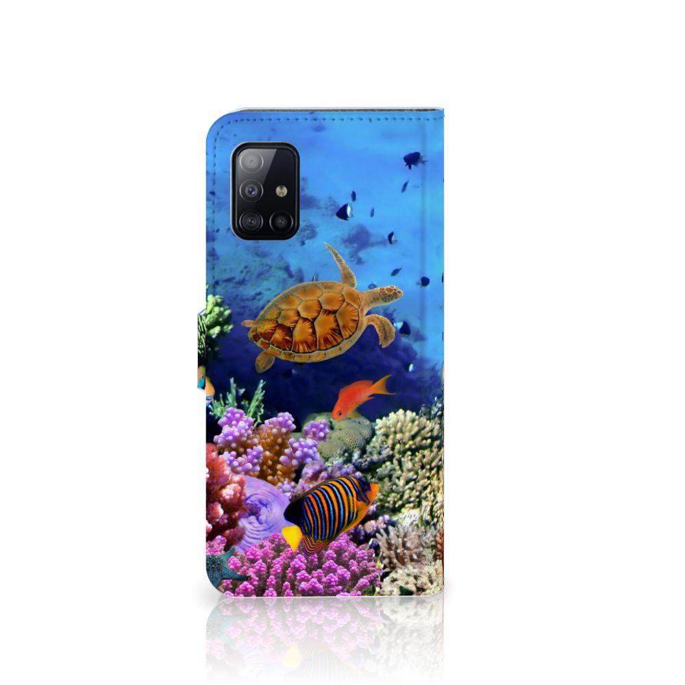 Samsung Galaxy A71 Telefoonhoesje met Pasjes Vissen