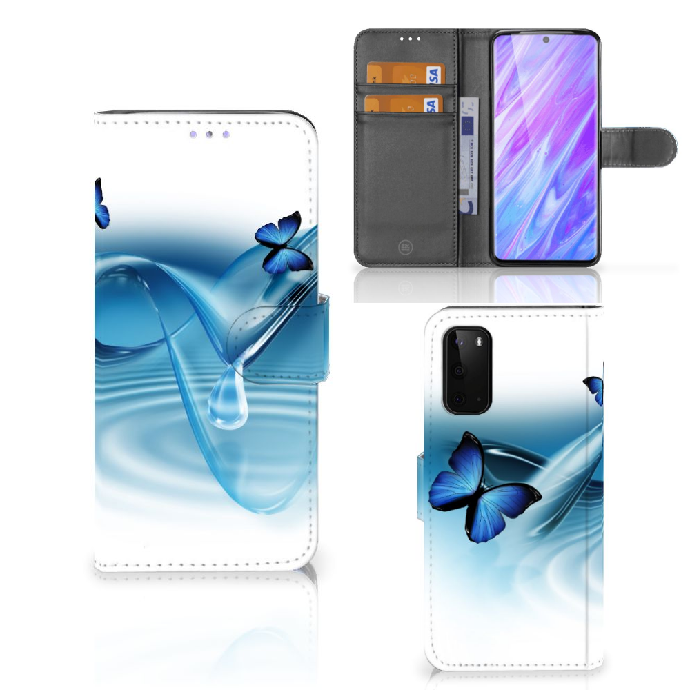 Samsung Galaxy S20 Telefoonhoesje met Pasjes Vlinders