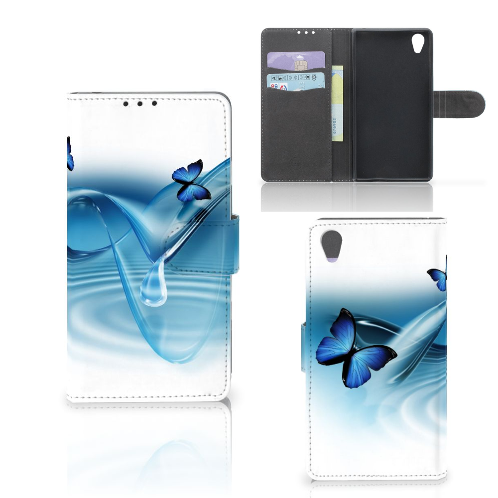 Sony Xperia Z1 Telefoonhoesje met Pasjes Vlinders