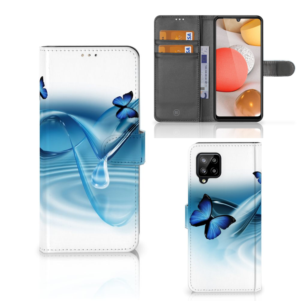 Samsung Galaxy A42 5G Telefoonhoesje met Pasjes Vlinders