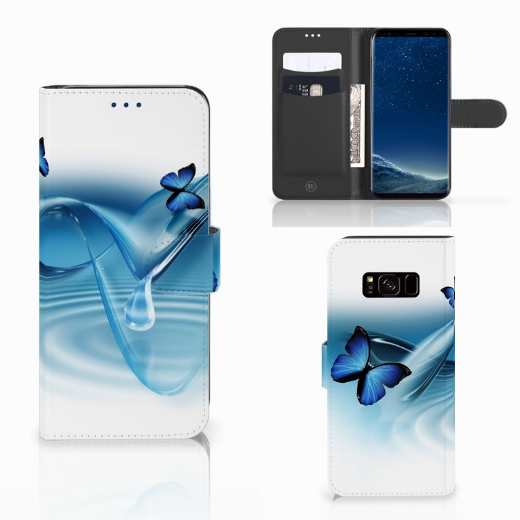 Samsung Galaxy S8 Telefoonhoesje met Pasjes Vlinders