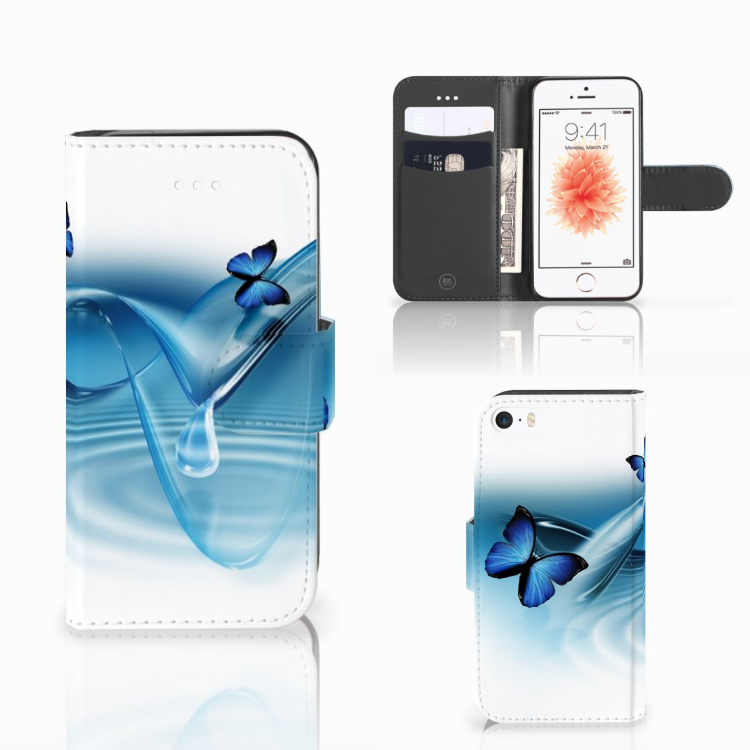 Apple iPhone 5 | 5s | SE Telefoonhoesje met Pasjes Vlinders
