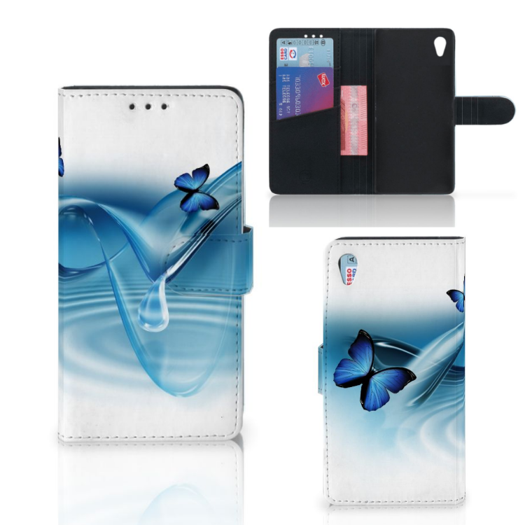 Sony Xperia Z3 Telefoonhoesje met Pasjes Vlinders