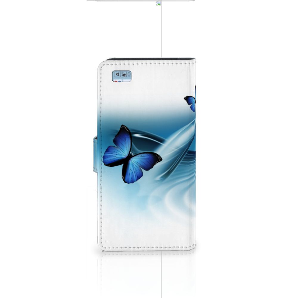Huawei Ascend P8 Lite Telefoonhoesje met Pasjes Vlinders