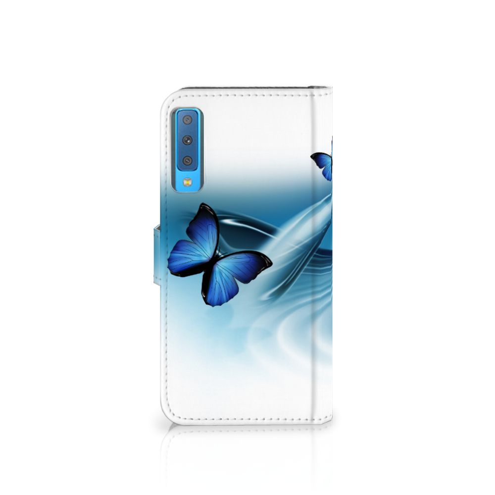 Samsung Galaxy A7 (2018) Telefoonhoesje met Pasjes Vlinders