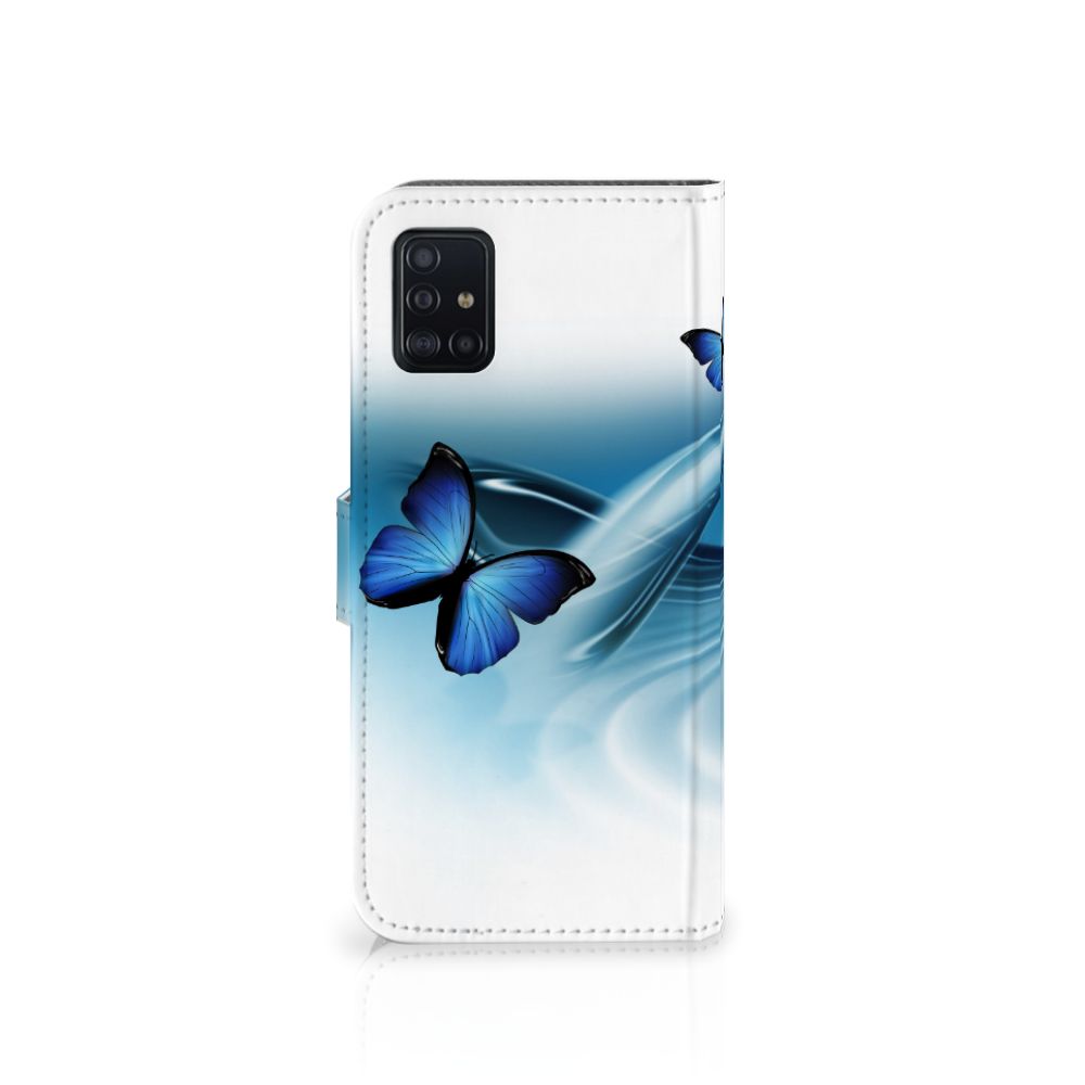 Samsung Galaxy A51 Telefoonhoesje met Pasjes Vlinders