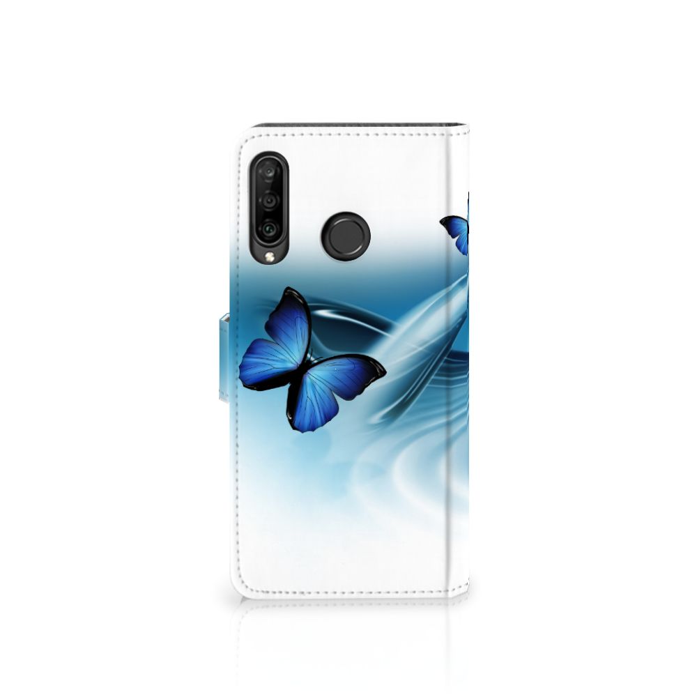 Huawei P30 Lite (2020) Telefoonhoesje met Pasjes Vlinders