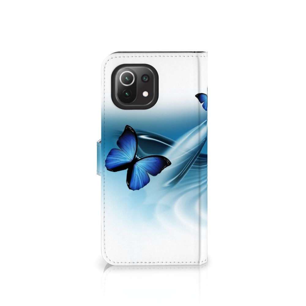 Xiaomi 11 Lite 5G NE | Mi 11 Lite Telefoonhoesje met Pasjes Vlinders