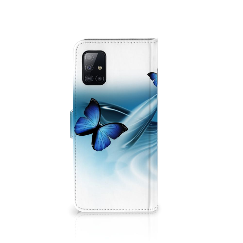 Samsung Galaxy A71 Telefoonhoesje met Pasjes Vlinders