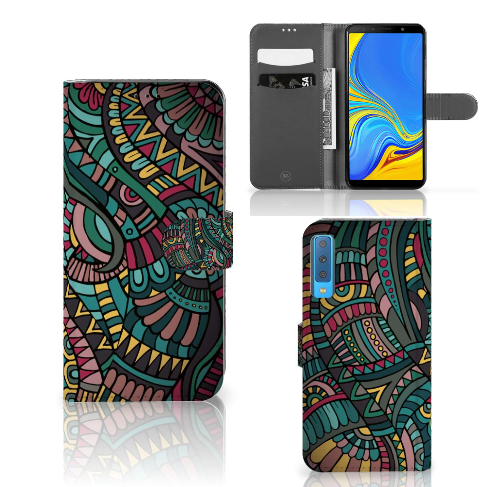 Samsung Galaxy A7 (2018) Boekhoesje Design Aztec