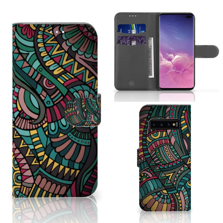 Samsung Galaxy S10 Plus Boekhoesje Design Aztec